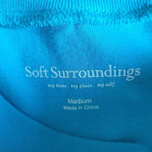 Soft Surroundings Womens Maxi Dress Size Medium Short Sleeve Stretchy Pull On - Picture 5 of 6